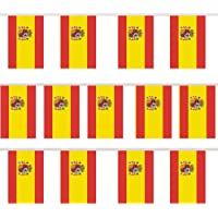 TRIXES 12 Piezas Empavesado Guirnalda Rectangular Bandera de España Celebraciones Nacionales